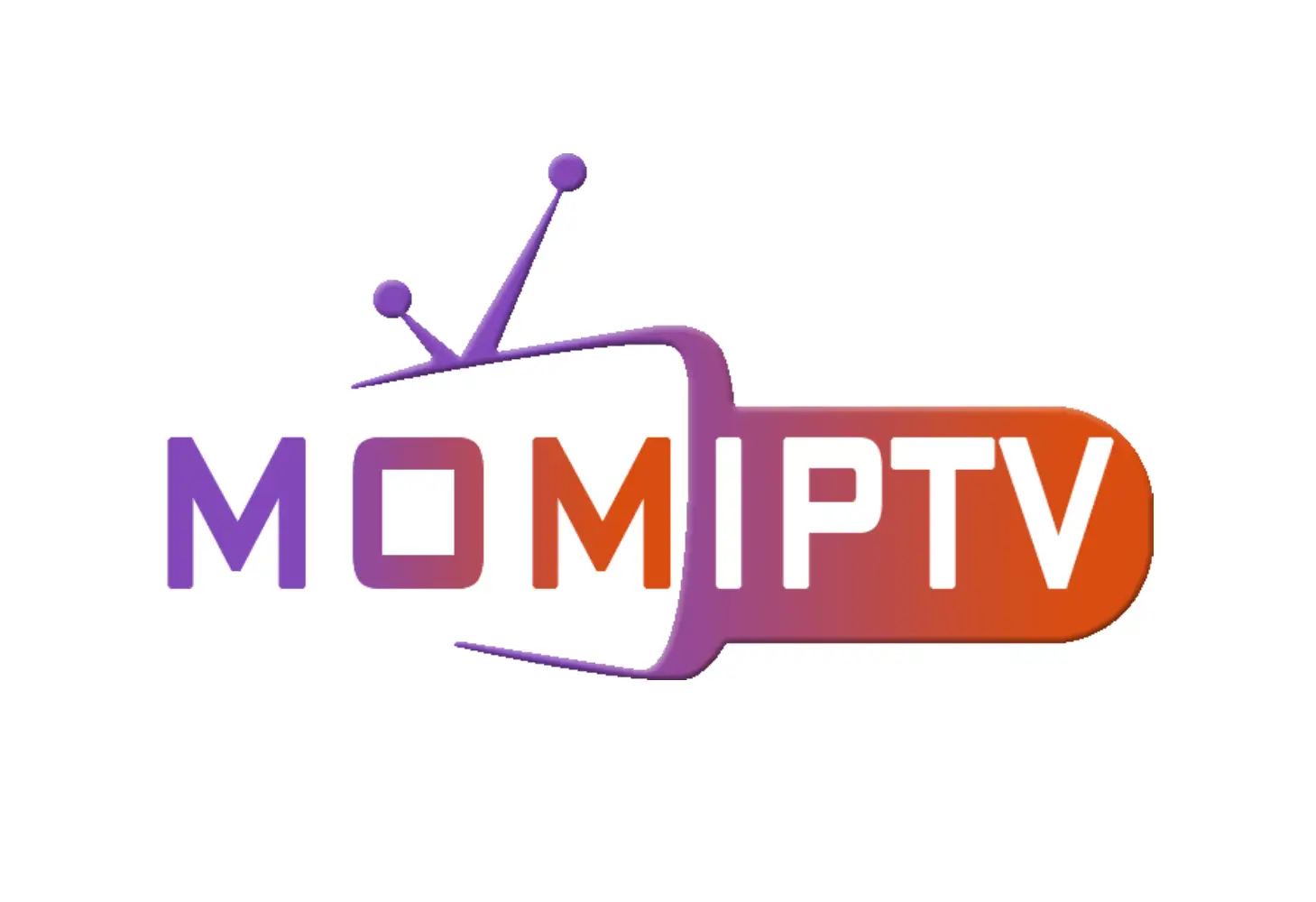 The text "Mom IPTV Review" on a modern, abstract background, symbolizing an analysis of the service.